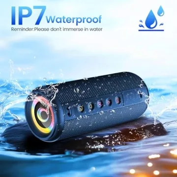 Portable Bluetooth Speaker with 20W Stereo and LED Lights