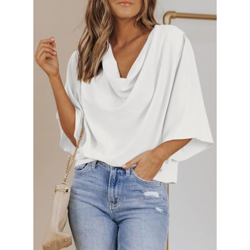 Dokotoo Women's Ruffle Sleeve Tops for 2025 Fashion