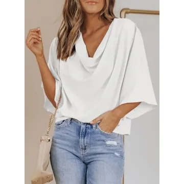 Dokotoo Women's Ruffle Sleeve Tops for 2025 Fashion