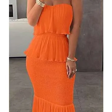 Sexyshine Women's Ruffled Tiered Maxi Dress for any Occasion