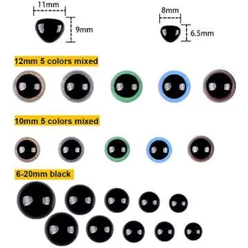 348 Pcs Safety Eyes and Noses for Dolls and Crafts