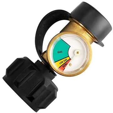 DOZYANT Propane Tank Gauge Level Indicator Leak Detector for 5lb-40lb Propane Tanks (2 Pack), Universal for BBQ Gas Grill, Cylinder, RV Camper, and More Appliances, Type 1 Connection