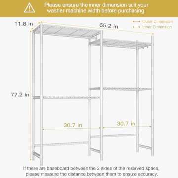Ulif U10 Laundry Room Storage Shelves: Durable & Adjustable