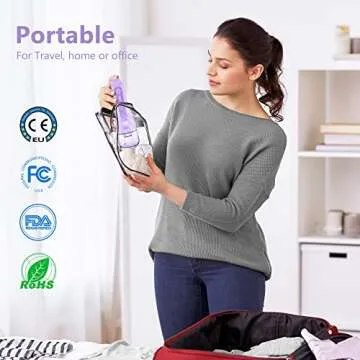 Sejoy Water Flossers for Teeth Cleaning, Water Flosser for Teeth Rechargeable Cordless, Electric Portable, 5 Cleaning Modes 8 Jet Tips, IPX7 Waterproof, 230ml, for Travel and Home