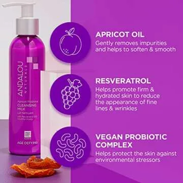 Andalou Cleansing Milk for Dry Skin, Gentle Makeup Remover