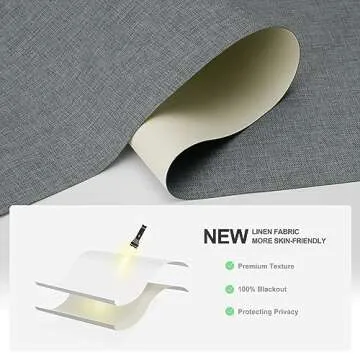 Boolegon Blackout Roller Shades - Custom Linen Blinds for Any Window