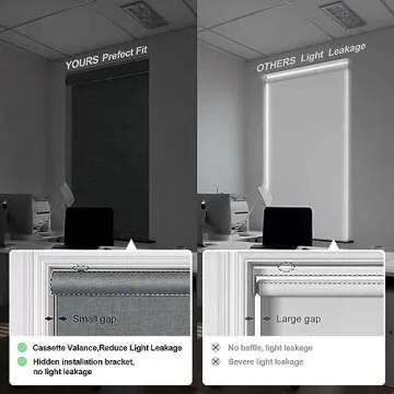 Boolegon Blackout Roller Shades - Custom Linen Blinds for Any Window