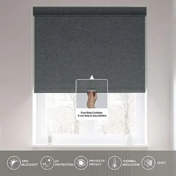 Boolegon Blackout Roller Shades - Custom Linen Blinds for Any Window