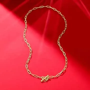 RS Pure by Ross-Simons Italian 14kt Yellow Gold Paper Clip Link Toggle Necklace. 20 inches