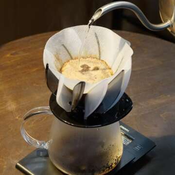 HARIO V60 VDSU-02-B&W Dripper, Suiren 02, Black & White, For 1-4 Cups, Coffee, Hand Drip 2024 Limited Edition, Spiral Rib