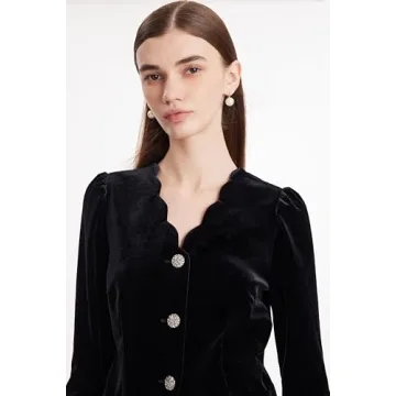 GOELIA Fall Skirts Sets for Women 2024 Women's 2 Piece Outfits Black Velvet V Neck Wave-Cut Top and Black Tulle Midi Skirt Sets 2 Piece Skirt Sets for Women Fall Winter Skirts Dressy