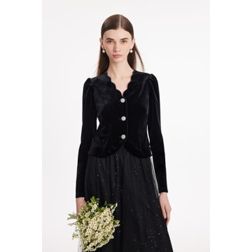 GOELIA Fall Skirts Sets for Women 2024 Women's 2 Piece Outfits Black Velvet V Neck Wave-Cut Top and Black Tulle Midi Skirt Sets 2 Piece Skirt Sets for Women Fall Winter Skirts Dressy