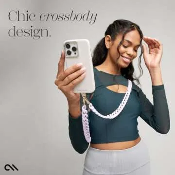 Case-Mate Crossbody Phone Lanyard/Chain - Stylish Hands-Free Accessory for All Phones