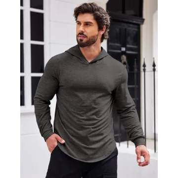 COOFANDY Men's Lightweight Active Hoodie for Workouts