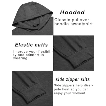 COOFANDY Men's Lightweight Active Hoodie for Workouts