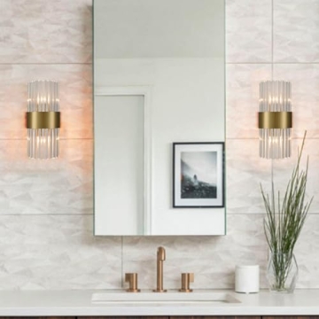 Modern Gold Crystal Wall Sconces for Elegant Lighting