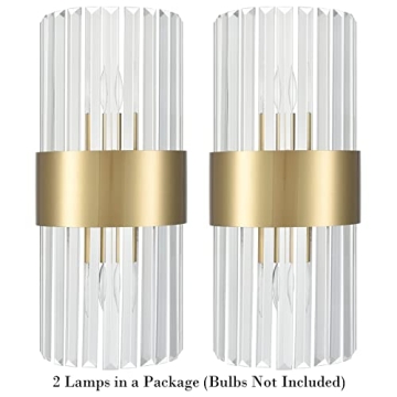 Modern Gold Crystal Wall Sconces for Elegant Lighting