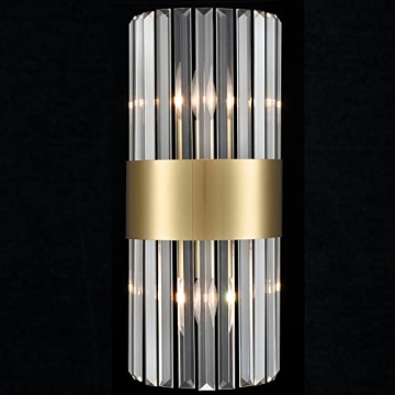 Modern Gold Crystal Wall Sconces for Elegant Lighting