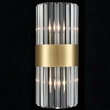 Modern Gold Crystal Wall Sconces for Elegant Lighting