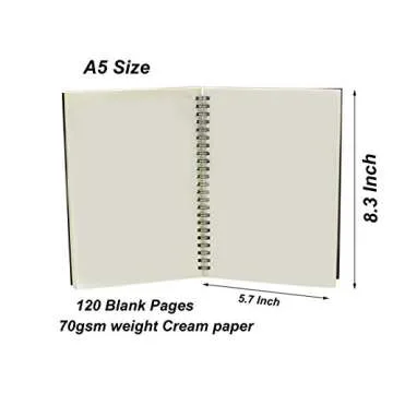 Yansanido Spiral Notebook 3-Pack - Perfect for Sketching