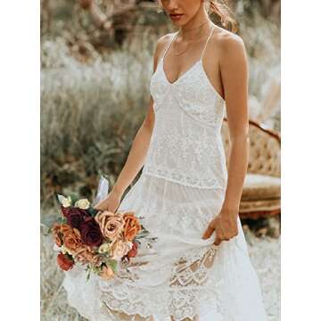 Rinlong Rustic Burnt Orange Wedding Bouquet for Bride Bridal Bridesmaid Bridal Bouquet Proposal Prom Artificial Flowers Bouquet Wedding