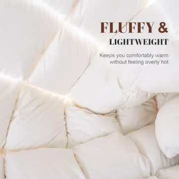 WhatsBedding Feather Comforter,Filled with Feather and DownFiber, White Twin Size All Season Duvet Insert, Luxurious Hotel Bed Comforter,100% Cotton Cover, Medium Warmth with Corner Tabs,68x90 Inch