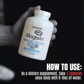 Ekko Magtein Magnesium L-Threonate, Memory & Cognitive Function Support, Magnesium Supplement with Essential Minerals for Men & Women, 2000 MG Per Serving, 120 Easy-to-Swallow Capsules