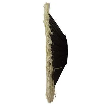 Old World Shoppe Large White - Cream Juju Hat - Stylish Wall Decor Feather Artifact - 31" Diameter