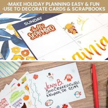 bloom daily planners New Holiday Seasonal Planner Sticker Sheets - Seasonal Sticker Pack - Over 250 Stickers Per Pack!