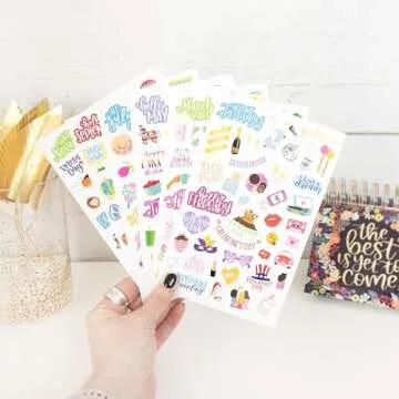 bloom daily planners New Holiday Seasonal Planner Sticker Sheets - Seasonal Sticker Pack - Over 250 Stickers Per Pack!