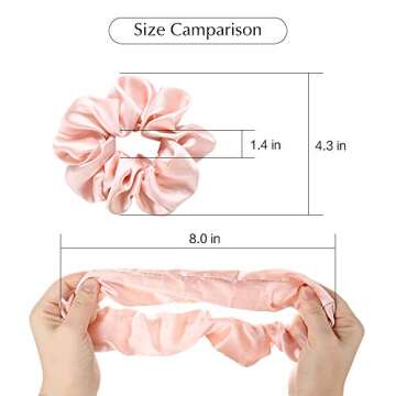 Colorful Hair Scrunchies for Girls, Velvet & Chiffon Hair Ties Ropes Scrunchy for Ponytail Holder Lovely Hair Accessories for Women and Girls Hair Bobble Bands(5 pcs Velvet & 5 pcs Chiffon)