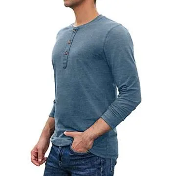 Sailwind Men's Henley T-Shirt - Soft, Comfortable Cotton Casual Wear