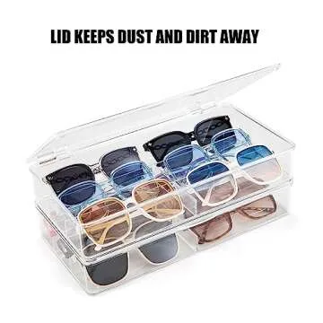 BOPai Acrylic Stackable Sunglasses Organizer - 2 Pack