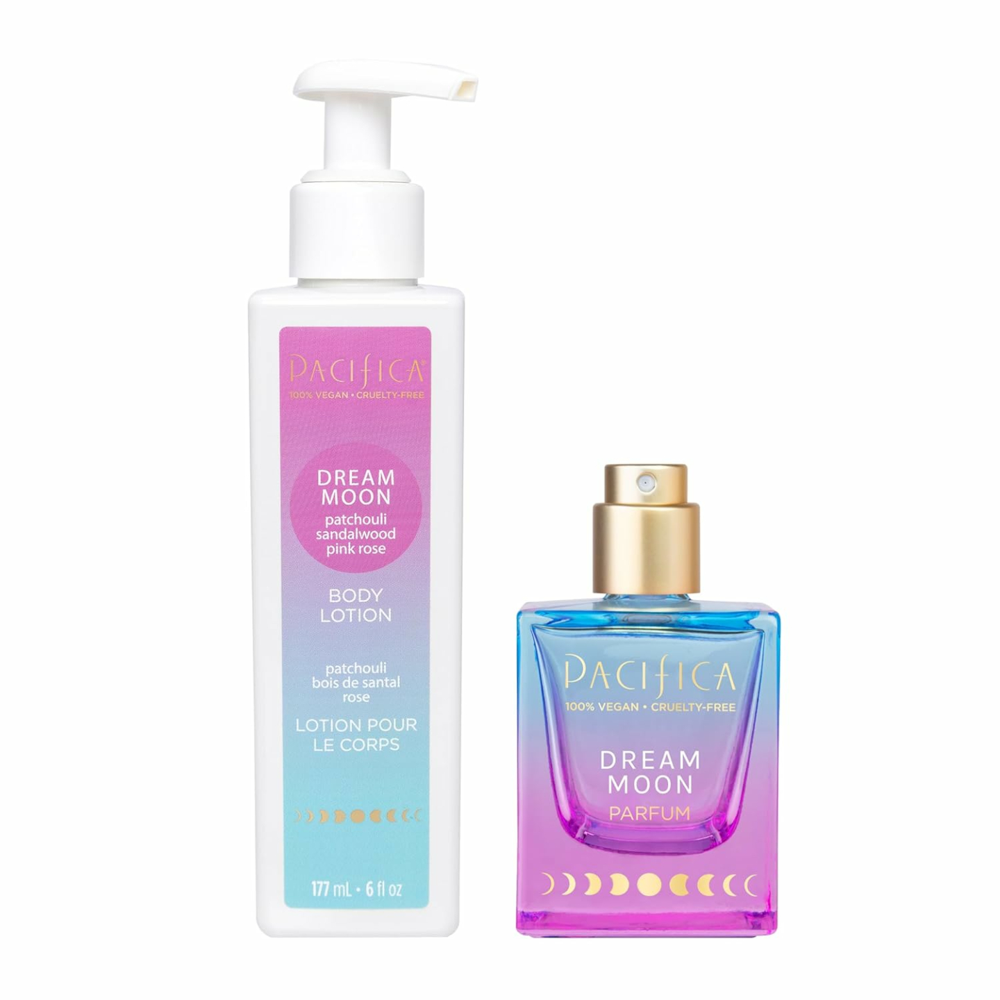 Pacifica Beauty, Dream Moon Spray Perfume & Body Lotion, Natural + Essential Oils, Fragrance Gift Set, Holiday Gifts for Her, Stocking Stuffer, Vegan