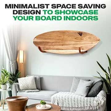 COR Surf Surfboard Wood Rack for Long Boards and Short Boards Works Indoor and Outdoor