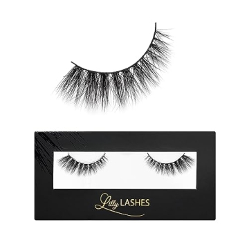 Lilly Lashes Doha 3D Mink Lashes - Fluffy, Reusable Eyelashes with Cat Eye Effect