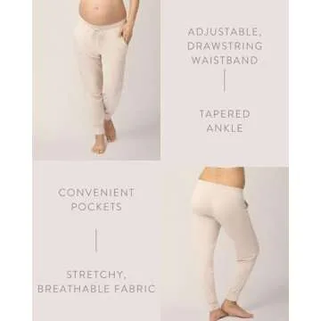 Kindred Bravely Everyday Maternity Joggers/Lounge Pants for Women (Oatmeal Heather, Medium)