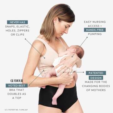 Larken Hands Free Pumping Bra for Breastfeeding | Breast Pump - Maternity Bras for Pregnancy, Pumpin...
