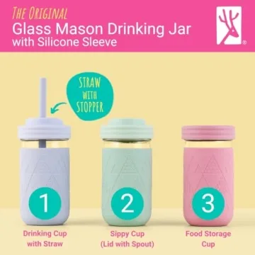 Elk & Friends Kids Mason Jar Cups - Safe & Fun for Toddlers