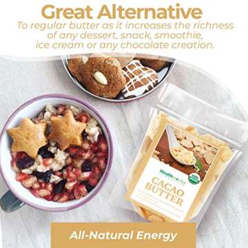 Healthworks Organic Cacao Butter - Versatile Superfood 16 Oz