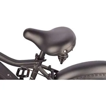 DJ Fat Bike 750W 48V 13Ah Power Electric Bicycle, Matte Black, LED Bike Light, Suspension Fork and Shimano Gear