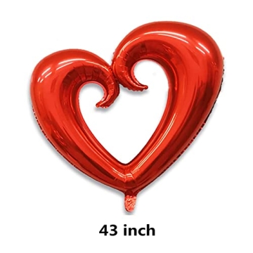 Soochat 43inch Heart Balloons for Valentine's Day Decorations