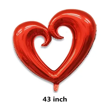Soochat 43inch Heart Balloons for Valentine's Day Decorations
