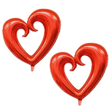 Soochat 43inch Heart Balloons for Valentine's Day Decorations