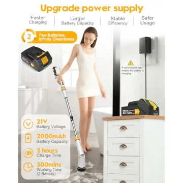 1200 RPM Electric Spin Scrubber for Effortless Cleaning