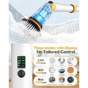 1200 RPM Electric Spin Scrubber for Effortless Cleaning