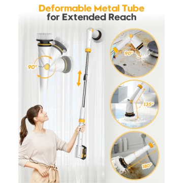 1200 RPM Electric Spin Scrubber for Effortless Cleaning