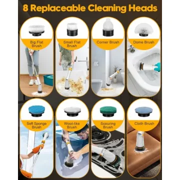 1200 RPM Electric Spin Scrubber for Effortless Cleaning