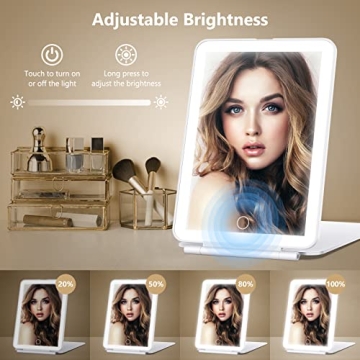Miroposs Rechargeable Makeup Mirror for Travel and Vanity