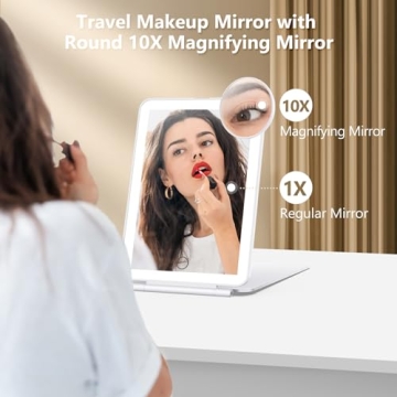 Miroposs Rechargeable Makeup Mirror for Travel and Vanity